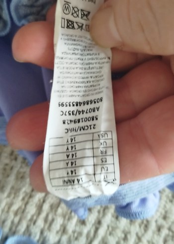 13-14 Yaş Beden mavi Renk lila rengi pırıltılı Fırfırlı Bohem Bikini