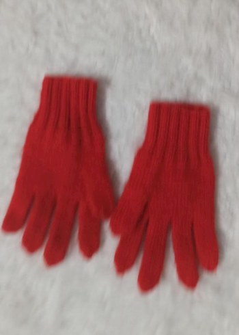 Kadın Kırmızı Örgü Eldiven - Görsel 3