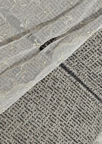 İşlemeli Beyaz Bohem Perde ürün deformelidir fiyat uygun - Görsel 8