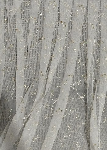 İşlemeli Beyaz Bohem Perde ürün deformelidir fiyat uygun - Görsel 3