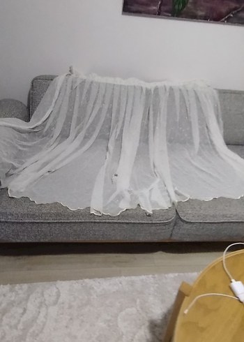 İşlemeli Beyaz Bohem Perde ürün deformelidir fiyat uygun - Görsel 2