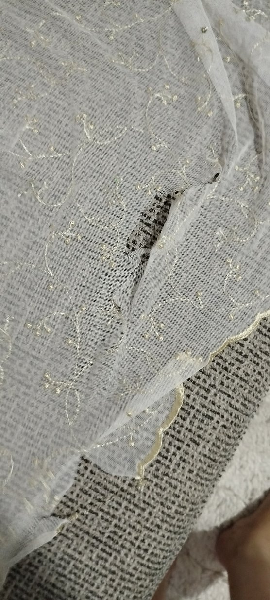 İşlemeli Beyaz Bohem Perde ürün deformelidir fiyat uygun - Görsel 5