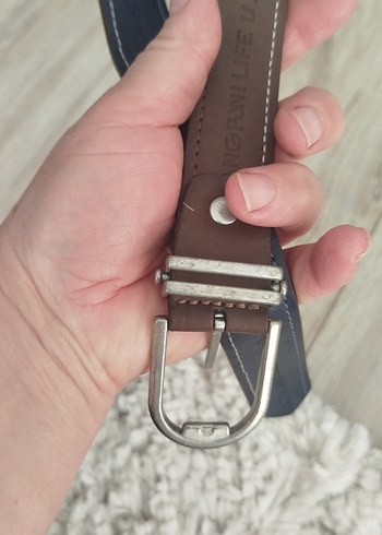 Kahverengi Deri Toka Kemer - Görsel 4