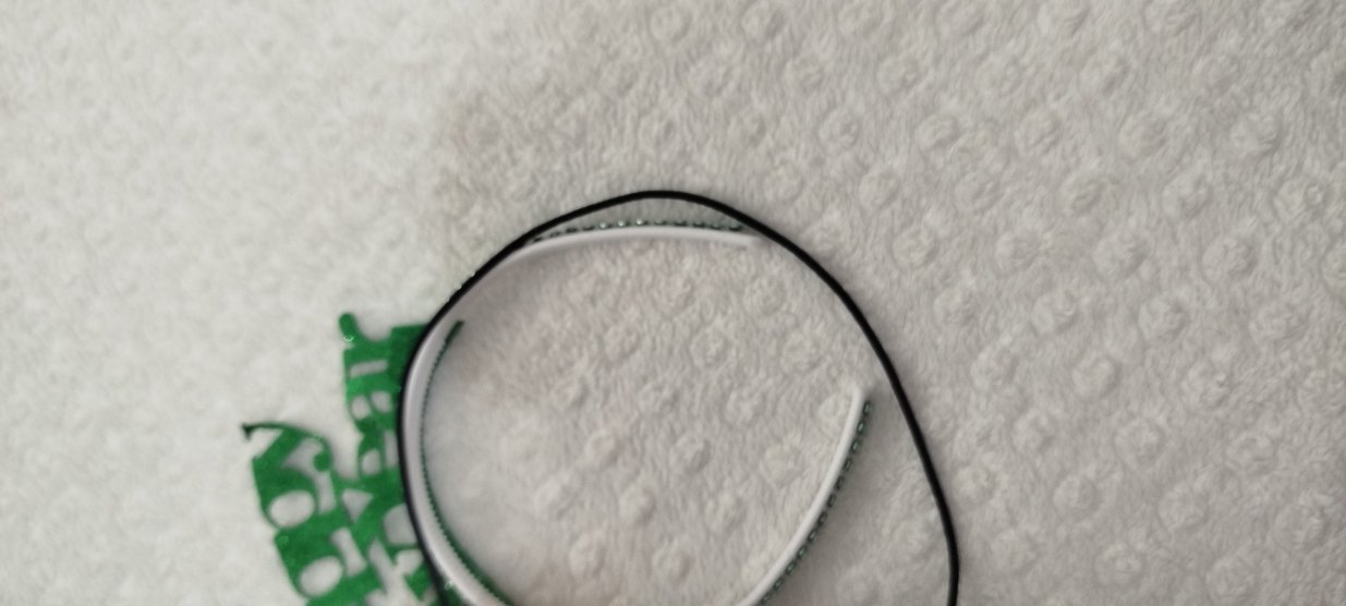 Yeşil Nakışlı Rock Punk Lastikli Çocuk Saç Bandı - Görsel 5