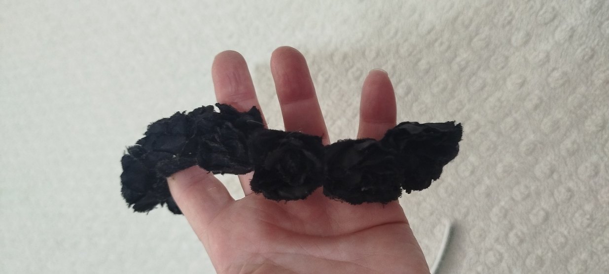 Yeşil Nakışlı Rock Punk Lastikli Çocuk Saç Bandı - Görsel 4