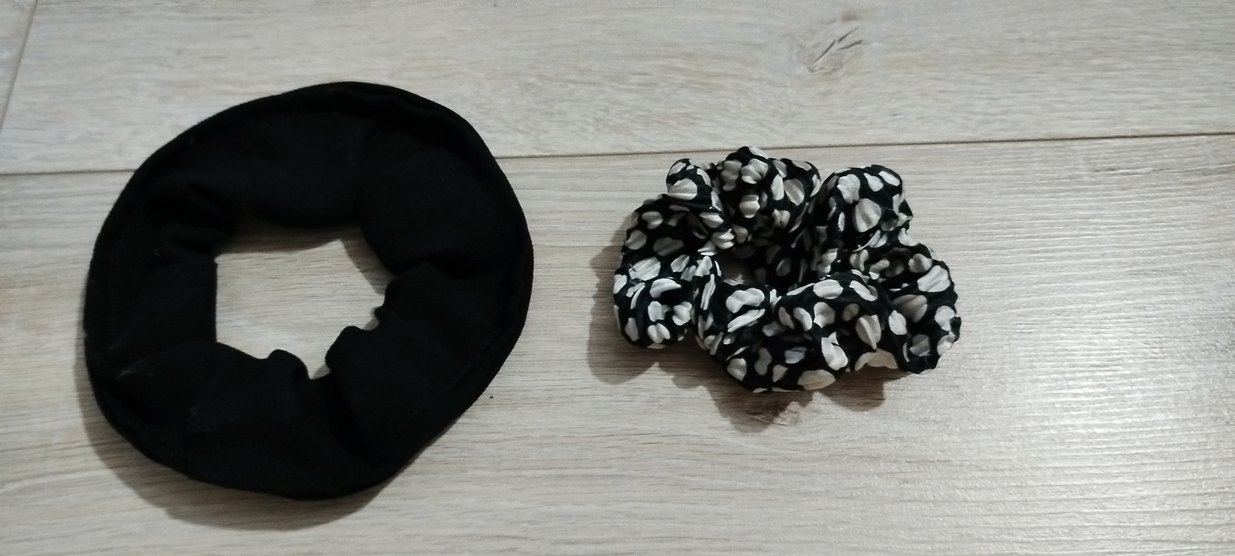 Siyah Beyaz Puantiyeli Lastikli Saç Tokaları - Görsel 2