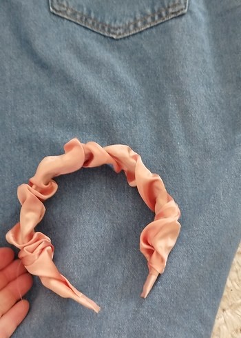 Pembe Fırfırlı Kadın Saç Bandı - Görsel 2