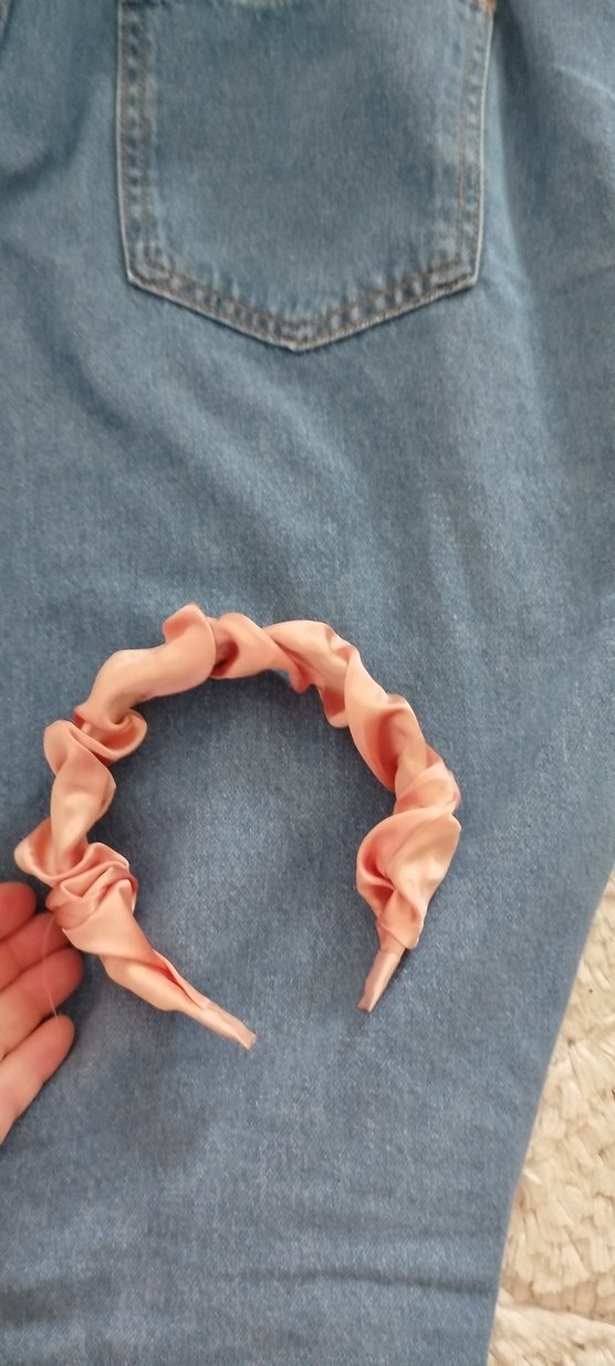 Pembe Fırfırlı Kadın Saç Bandı - Görsel 2