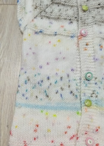 9-12 Ay Beden Diger Çocuk Pastel Renkli Kısa Triko Yelek