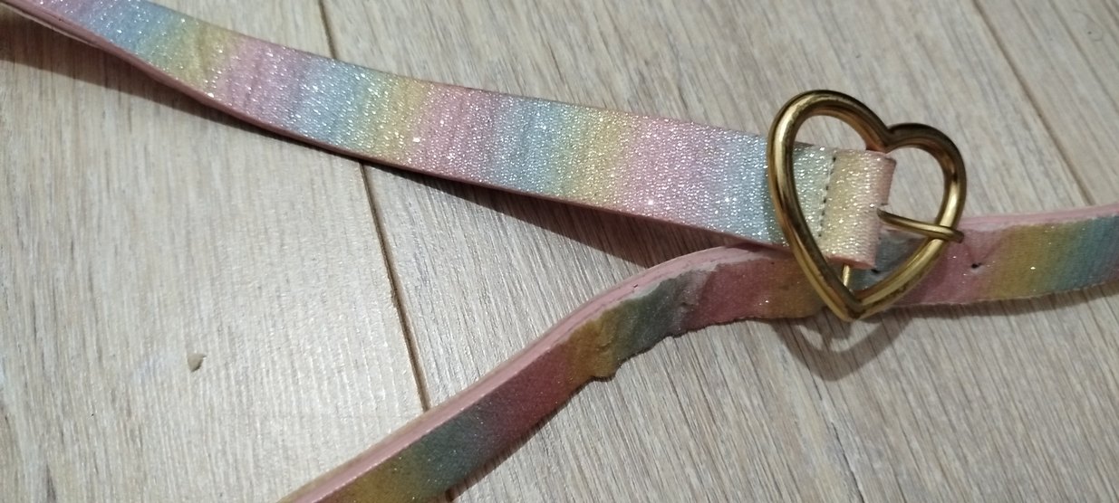 Kalp Tokalı Pastel Renkli  Deri Kemer - Görsel 2