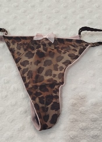 Leopar Desenli Kadın Tanga