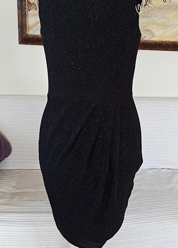 Simli astarlı kısa abiye 