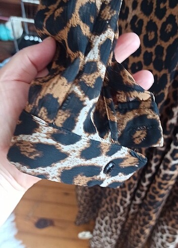 l Beden çeşitli Renk Leopar elbise bir kere giyildi upuzun