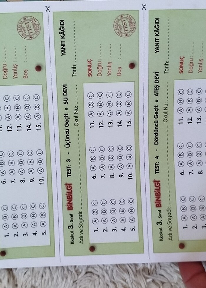 7 adet test kitabı bir tanesi çok az çözülmüş - Görsel 2