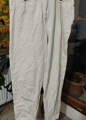 Fred Perry Çuvalimsi keten pantolon kumaşı çok güzel hiç giyilmedi fermuarı