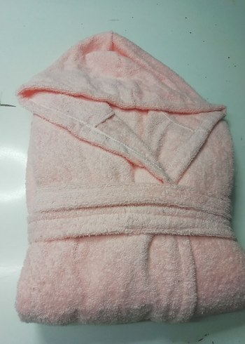 Pembe Bohem Kapüşonlu Bornoz - Görsel 3