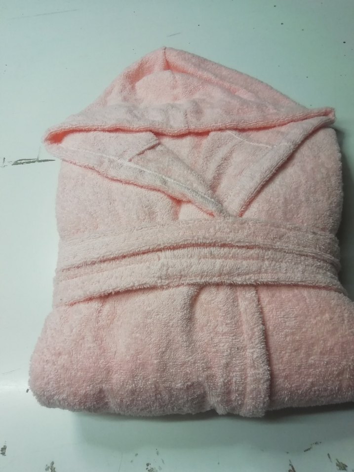 Pembe Bohem Kapüşonlu Bornoz - Görsel 4