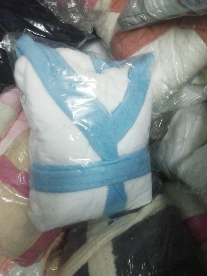 Pastel Renkli Çok Renkli Batik Desenli Bornoz 11 yaş - Görsel 5