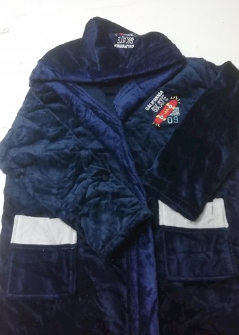 Lacivert Baskılı Erkek Çocuk Bornoz - Görsel 5