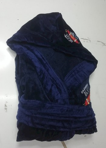 Lacivert Baskılı Erkek Çocuk Bornoz - Görsel 3