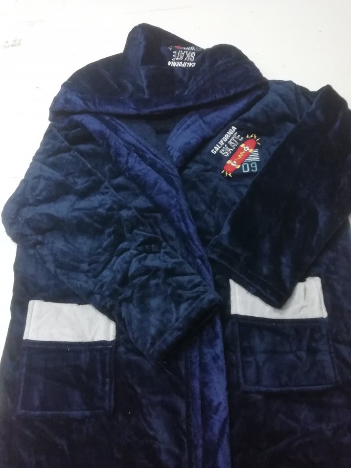 Lacivert Baskılı Erkek Çocuk Bornoz - Görsel 5