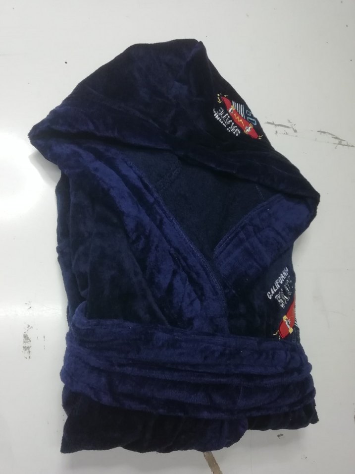 Lacivert Baskılı Erkek Çocuk Bornoz - Görsel 3