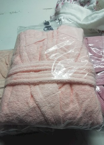 Kapüşonlu Mavi ve Gri Bornoz - Görsel 2