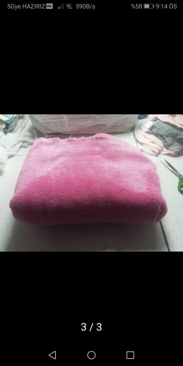 Pembe tek kişilik Battaniyesi 175/200 - Görsel 3