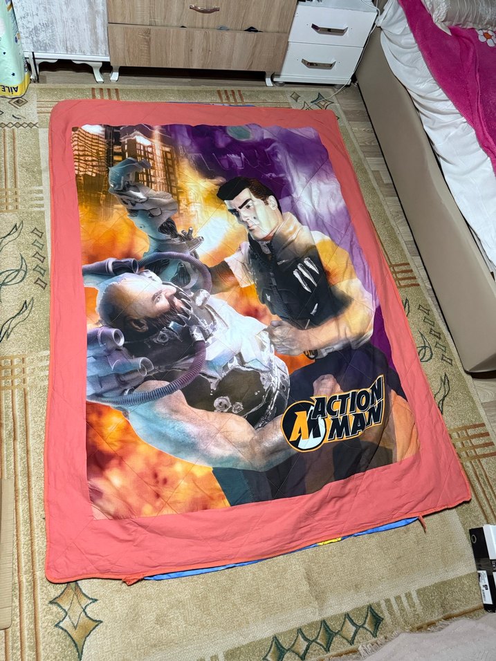 Çocuklar için çift taraflı yatak örtüsü battaniye - Görsel 2