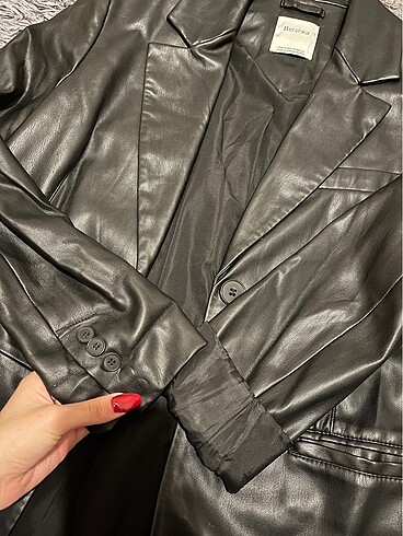 Bershka deri blazer