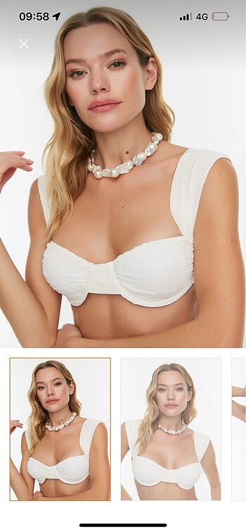 36 Beden beyaz Renk Trendyolmilla bikini