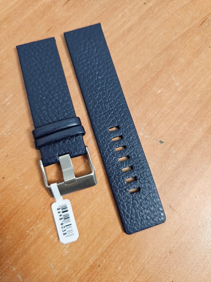 Lacivert Deri Saat Kayışı Diesel uyumlu - Görsel 3