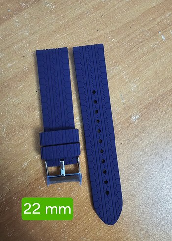 Lacivert 22 mm silikon Erkek Saat Kayışı