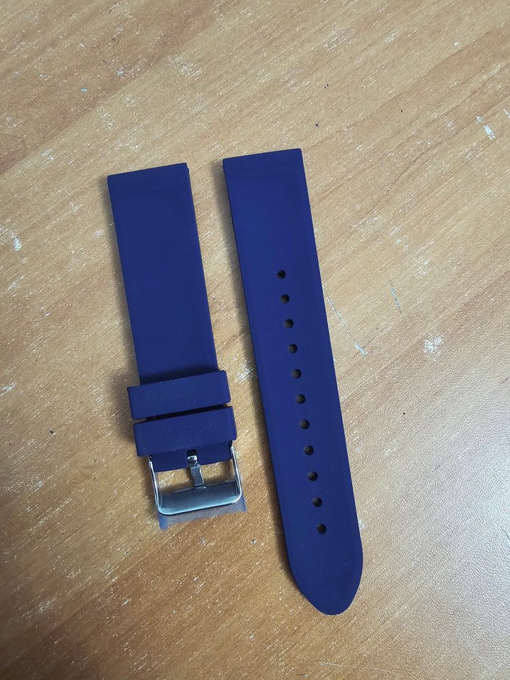 Lacivert 22 mm silikon Erkek Saat Kayışı - Görsel 2