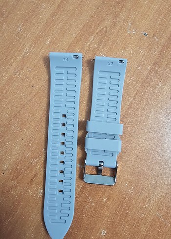  Beden 22 mm Gri Silikon Saat Kayışı