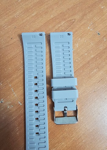  Beden mavi Renk 22 mm Gri Silikon Saat Kayışı