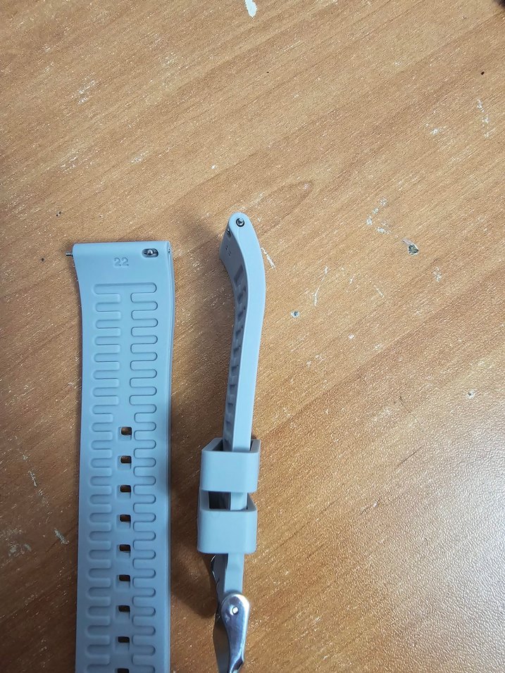 22 mm Gri Silikon Saat Kayışı - Görsel 5