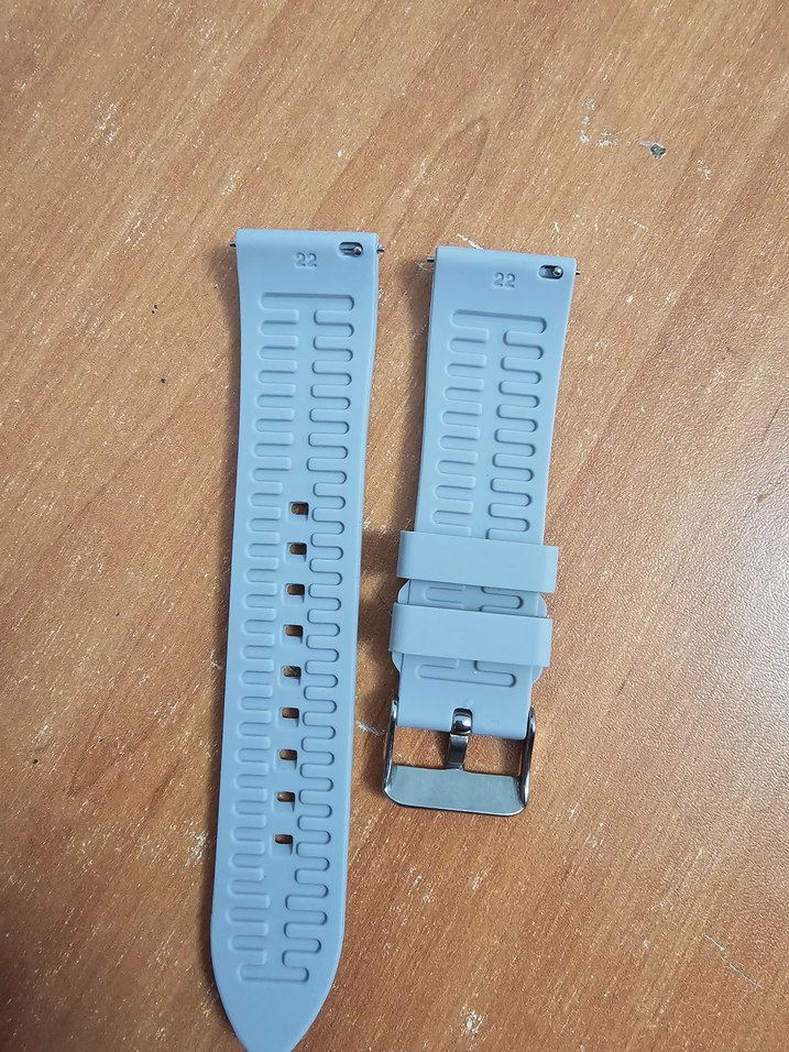 22 mm Gri Silikon Saat Kayışı - Görsel 3