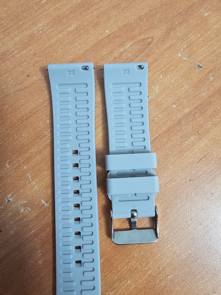 22 mm Gri Silikon Saat Kayışı - Görsel 4