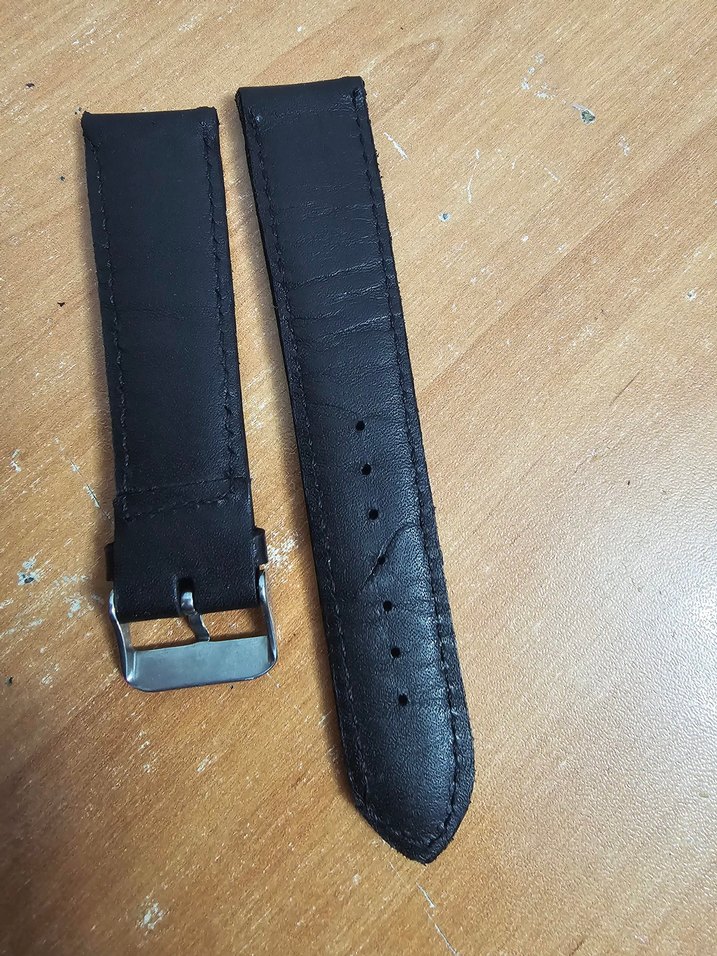 Siyah 22 mm deri Erkek Saat Kayışı - Görsel 2