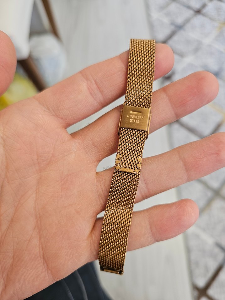 Gold rengi kadın saati kordonu - Görsel 2