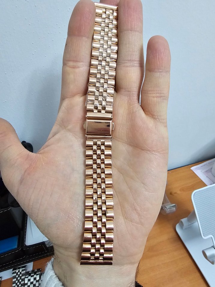 20mm Jubile Altın Renk  Saat Kordonu - Görsel 3