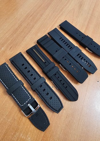 24 mm Silikon Erkek Saat Kayışları - Görsel 2