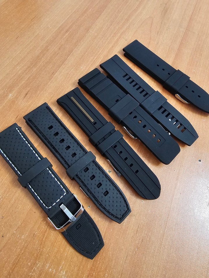 24 mm Silikon Erkek Saat Kayışları - Görsel 2