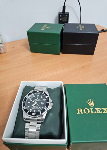Rolex Siyah Klasik Erkek Kol Saati - Görsel 6