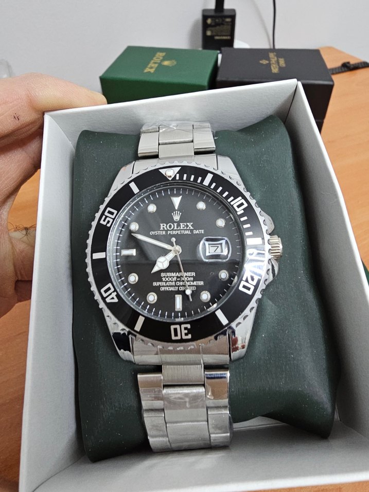 Rolex Siyah Klasik Erkek Kol Saati - Görsel 2