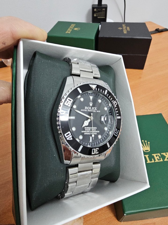 Rolex Siyah Klasik Erkek Kol Saati - Görsel 3