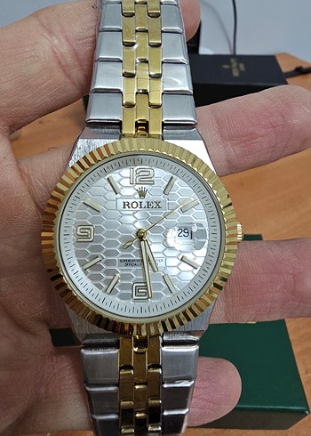 Klasik Altın Renk Erkek Kol Saati - Görsel 8