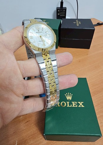 Klasik Altın Renk Erkek Kol Saati - Görsel 4