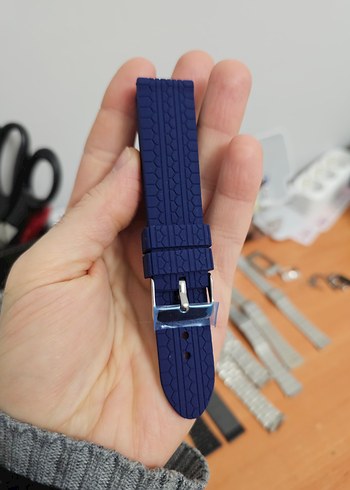 Mavi silikon kordonlar 22 mm - Görsel 3